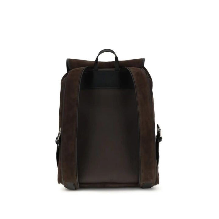 Valentino Garavani Brown Calf Leather Bos Taurus Backpack