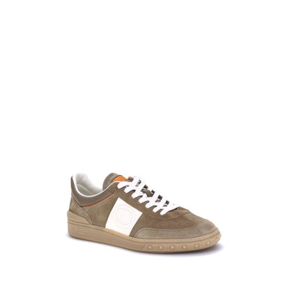 Valentino Garavani Brown Calf Leather Bos Taurus Chunky Sneakers