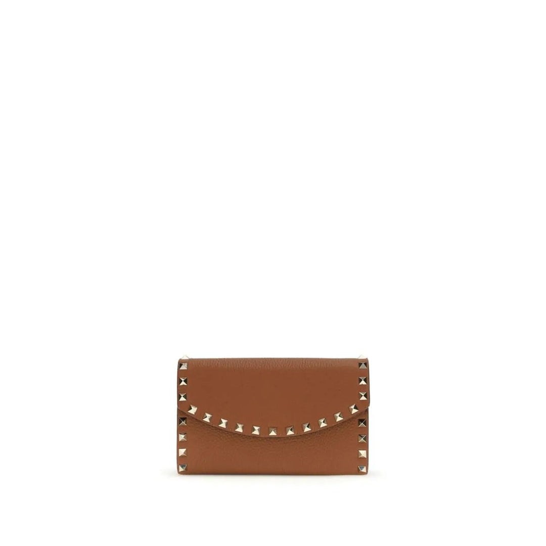 Valentino Garavani Brown Calf Leather Bos Taurus Wallet