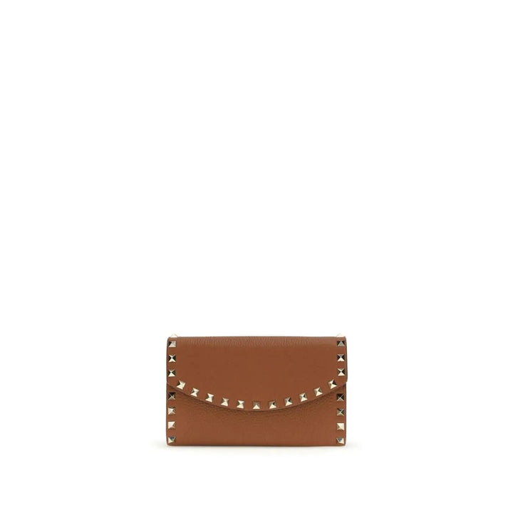 Valentino Garavani Brown Calf Leather Bos Taurus Wallet