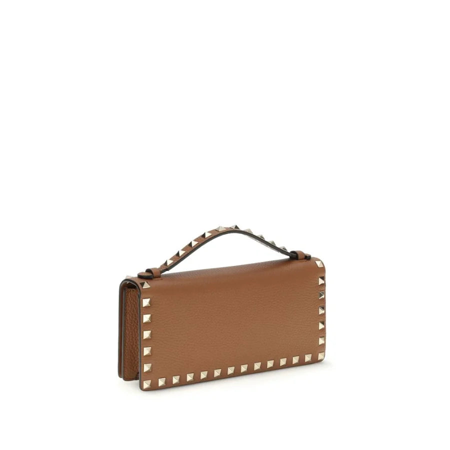 Valentino Garavani Brown Calf Leather Bos Taurus Wallet