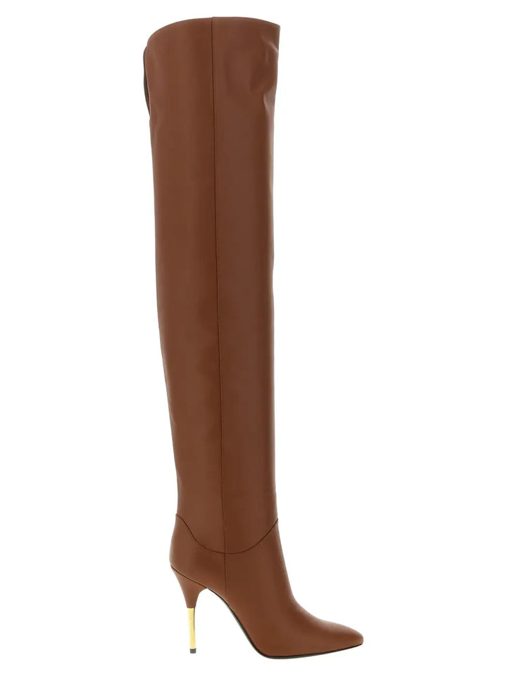 Valentino Garavani Brown Calfskin Over the Knee