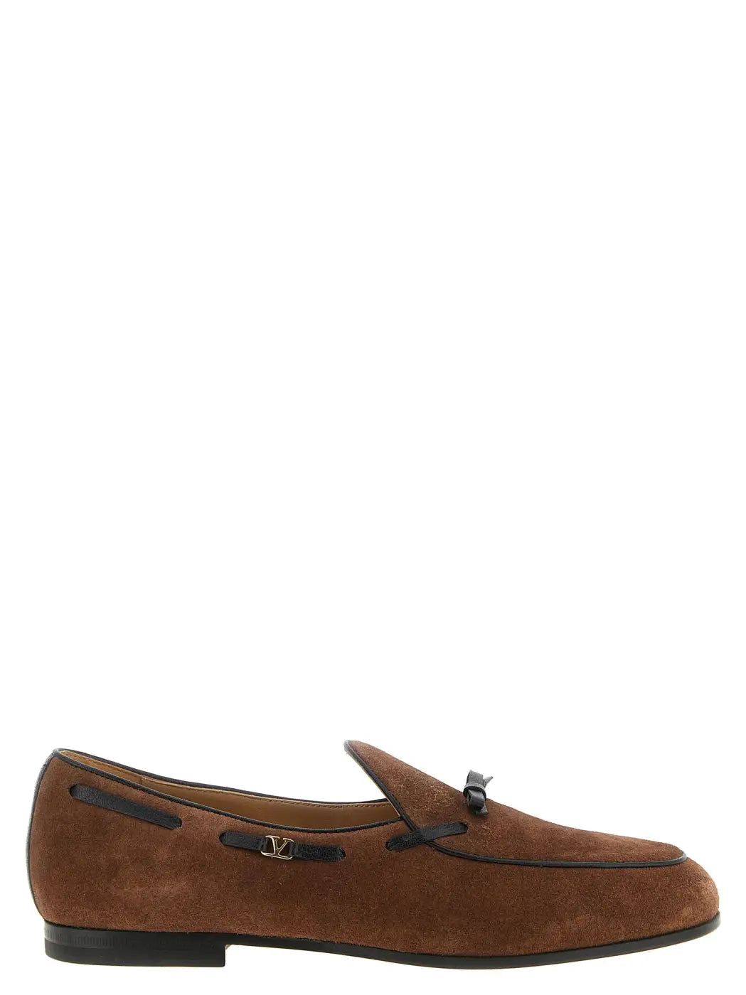 Valentino Garavani Brown Calfskin Slip-on Loafers