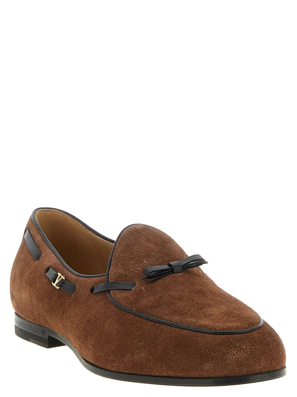 Valentino Garavani Brown Calfskin Slip-on Loafers