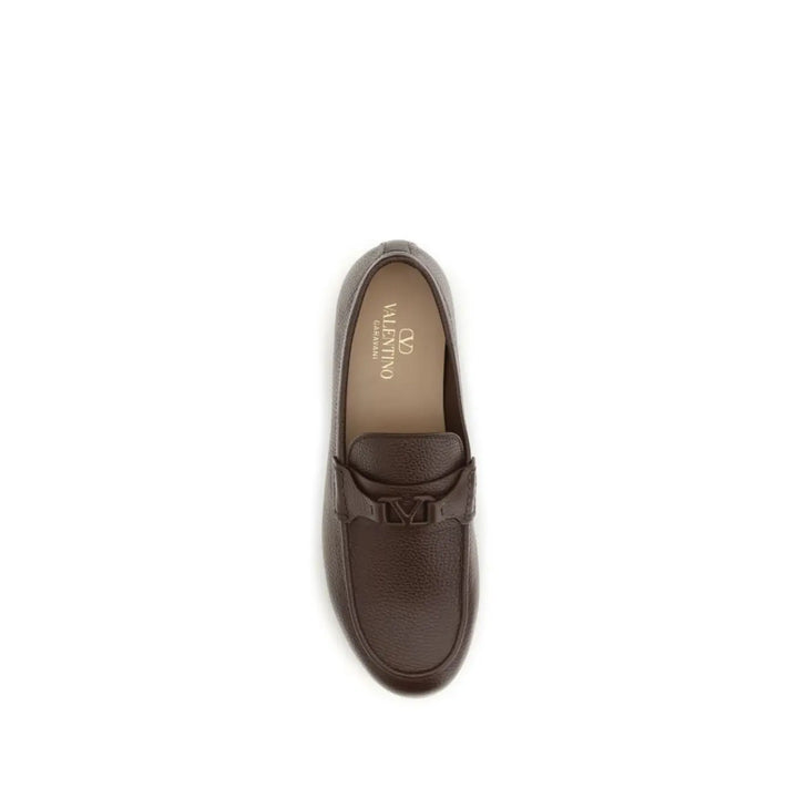 Valentino Garavani Brown Deer Slip-on Loafers