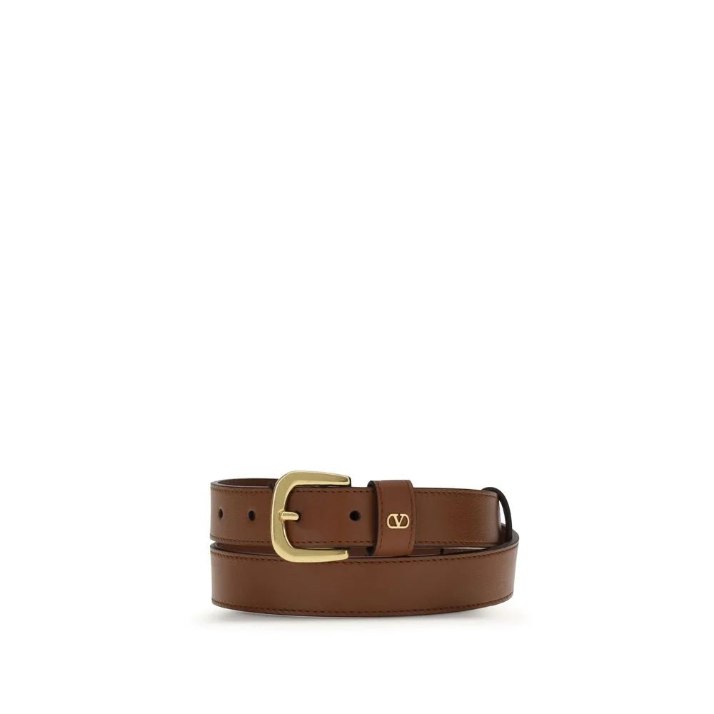 Valentino Garavani Brown Leather Regular Belt