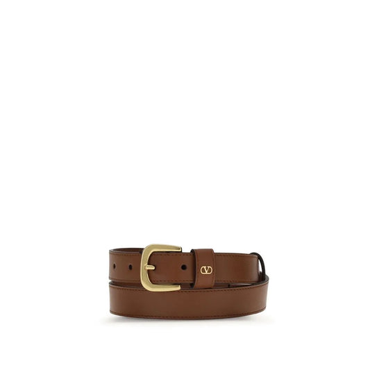 Valentino Garavani Brown Leather Regular Belt