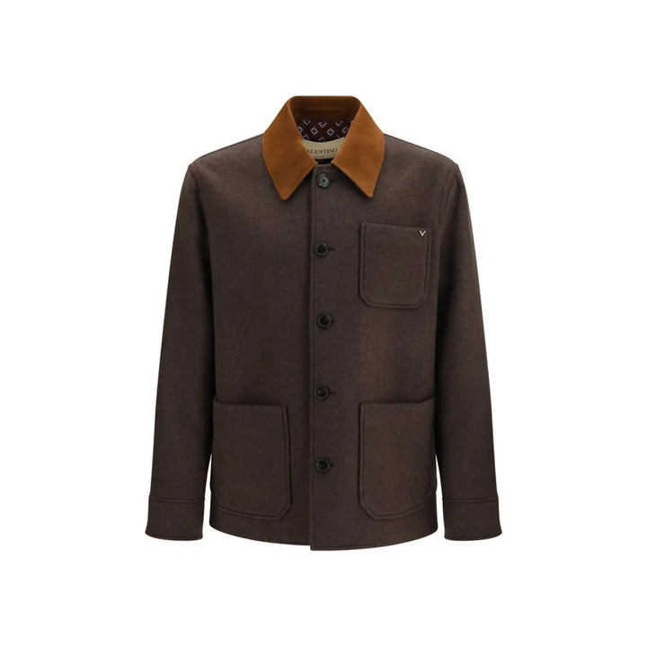 Valentino Garavani Brown Wool Oves Aries Full-length Jacket