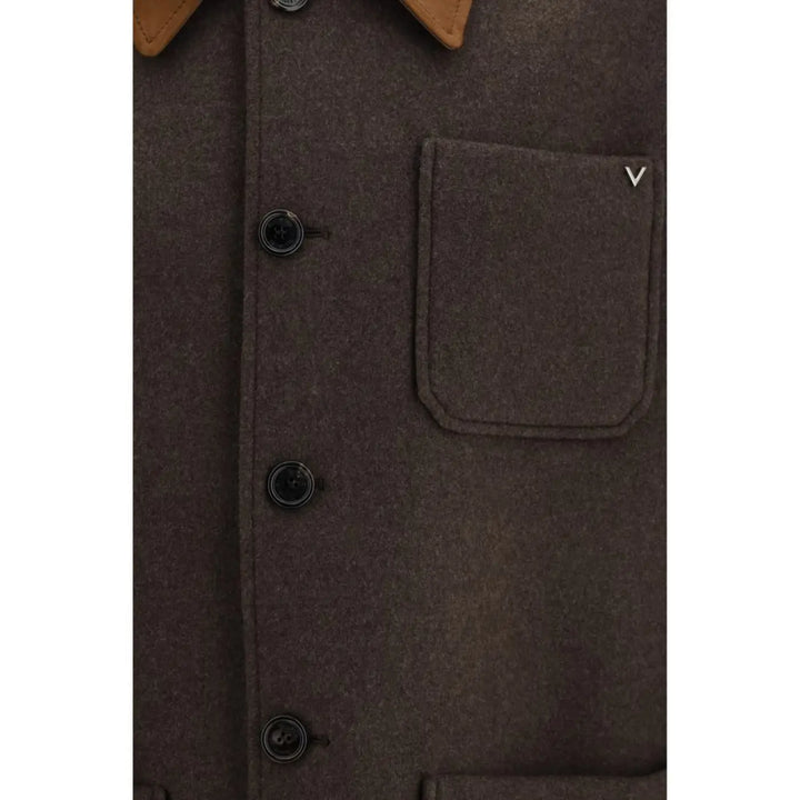Valentino Garavani Brown Wool Oves Aries Full-length Jacket