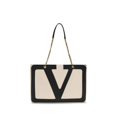 Valentino Garavani Cream Lamb Ovis Aries Shoulder Bag