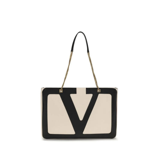 Valentino Garavani Cream Lamb Ovis Aries Shoulder Bag