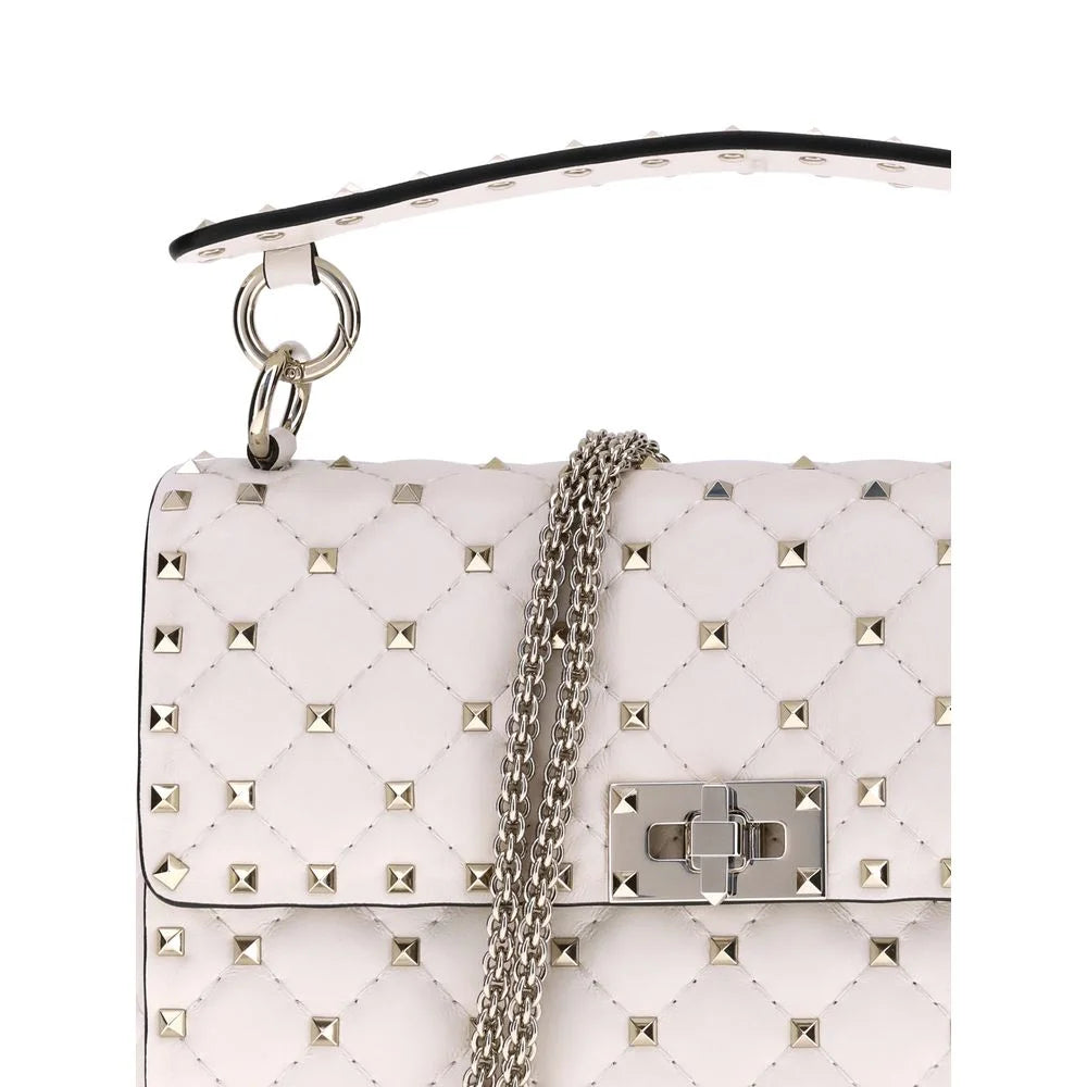 Valentino Garavani Cream Lamb Ovis Aries Shoulder Bag