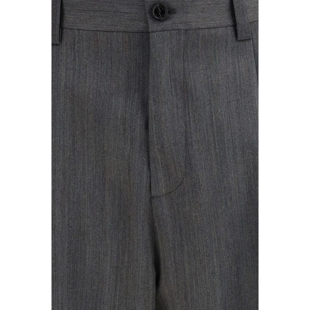 Valentino Garavani Gray Wool Oves Aries Dress Pants