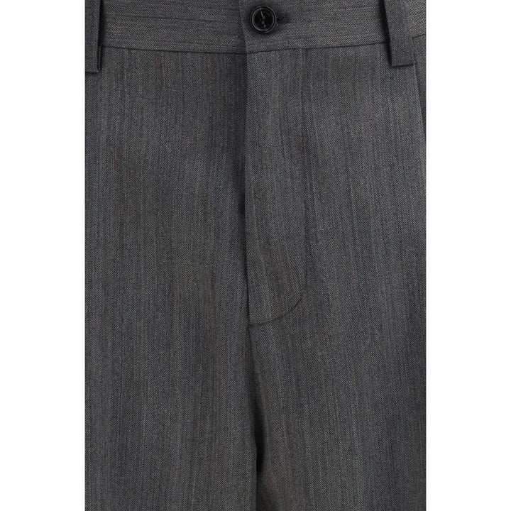 Valentino Garavani Gray Wool Oves Aries Dress Pants