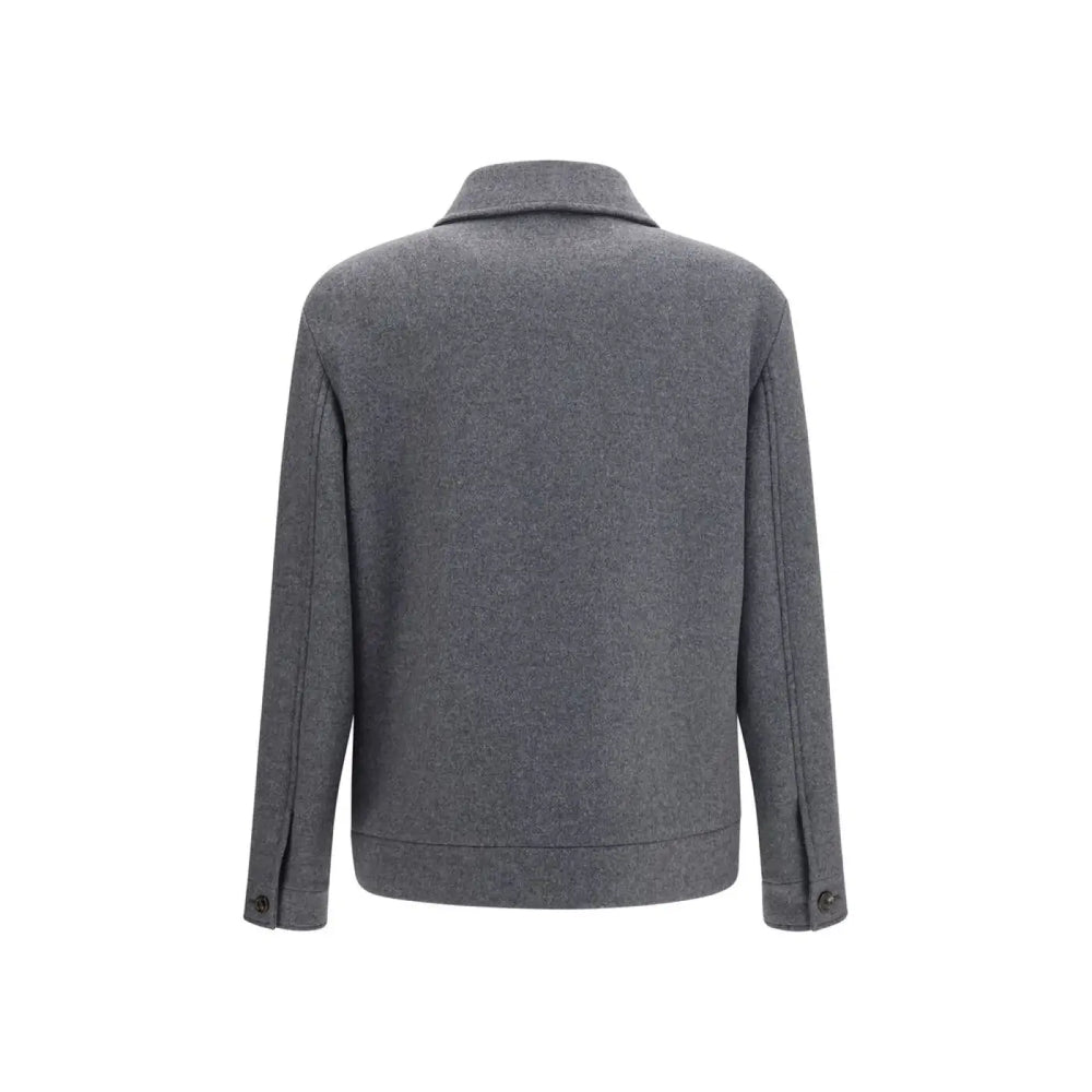 Valentino Garavani Gray Wool Oves Aries Full-length Jacket