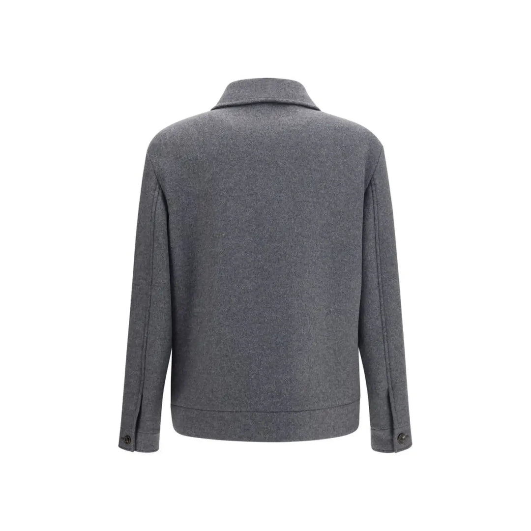 Valentino Garavani Gray Wool Oves Aries Full-length Jacket