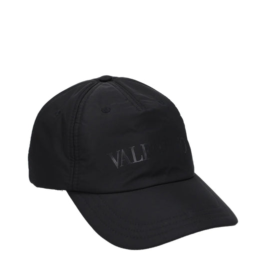 Valentino Garavani HDA10LRA0NO Black Hat with Iconic Front Logo