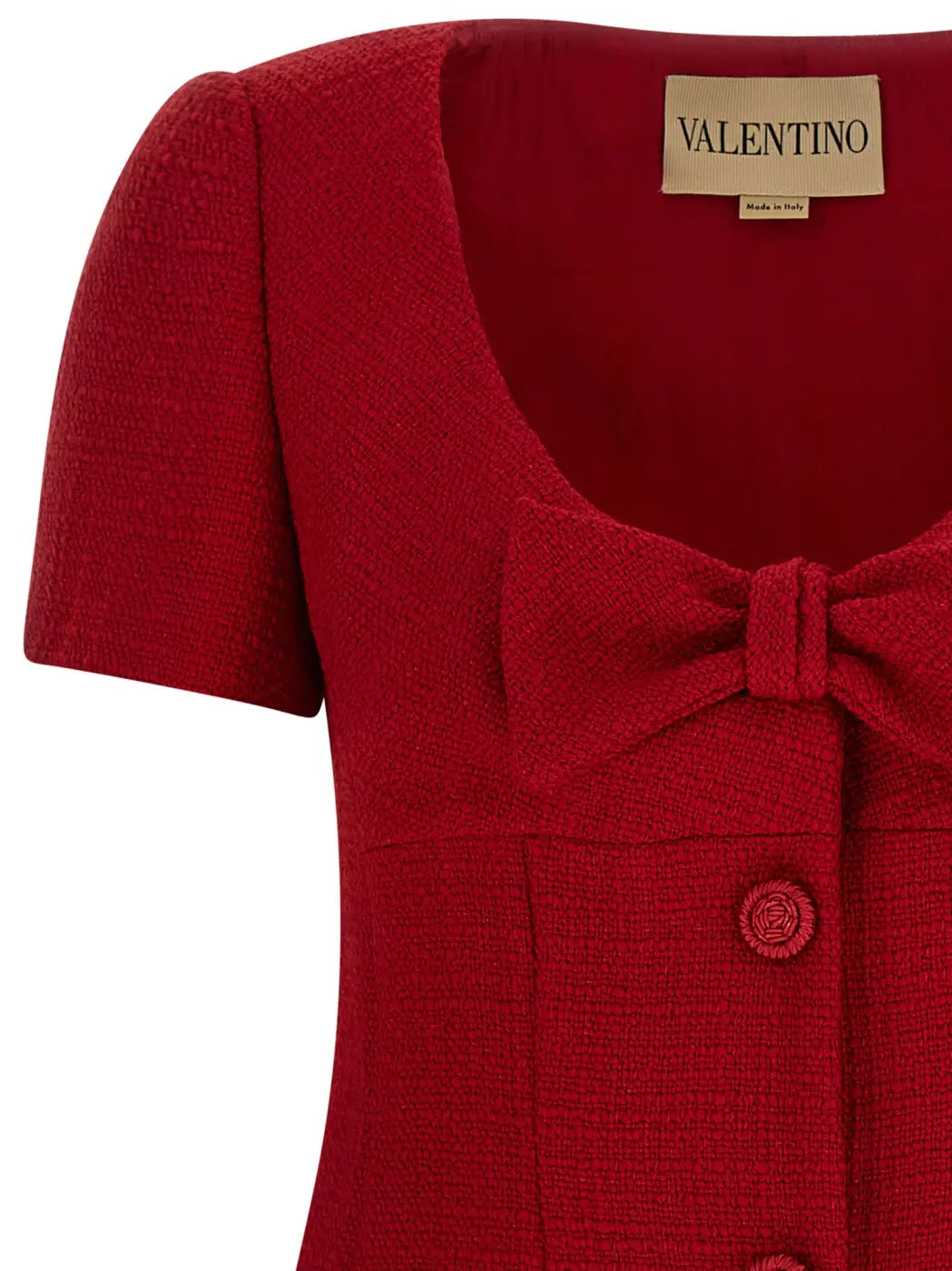 Valentino Garavani Red Virgin Wool Short Dress