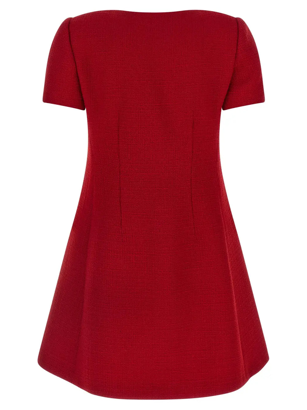 Valentino Garavani Red Virgin Wool Short Dress