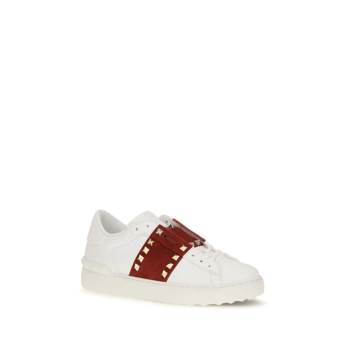 Valentino Garavani White Calf Leather Bos Taurus Low Top Sneakers