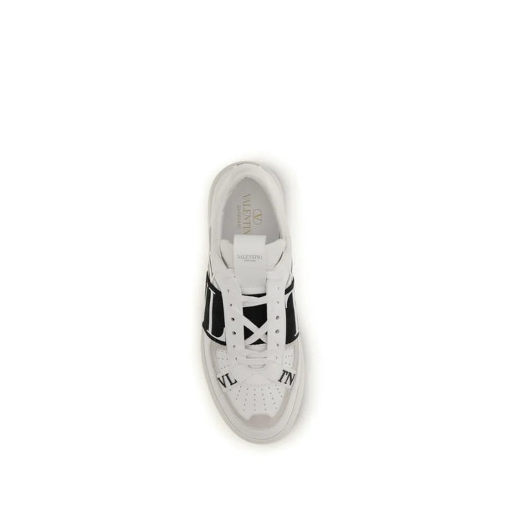 Valentino Garavani White Calf Leather Bos Taurus Low Top Sneakers