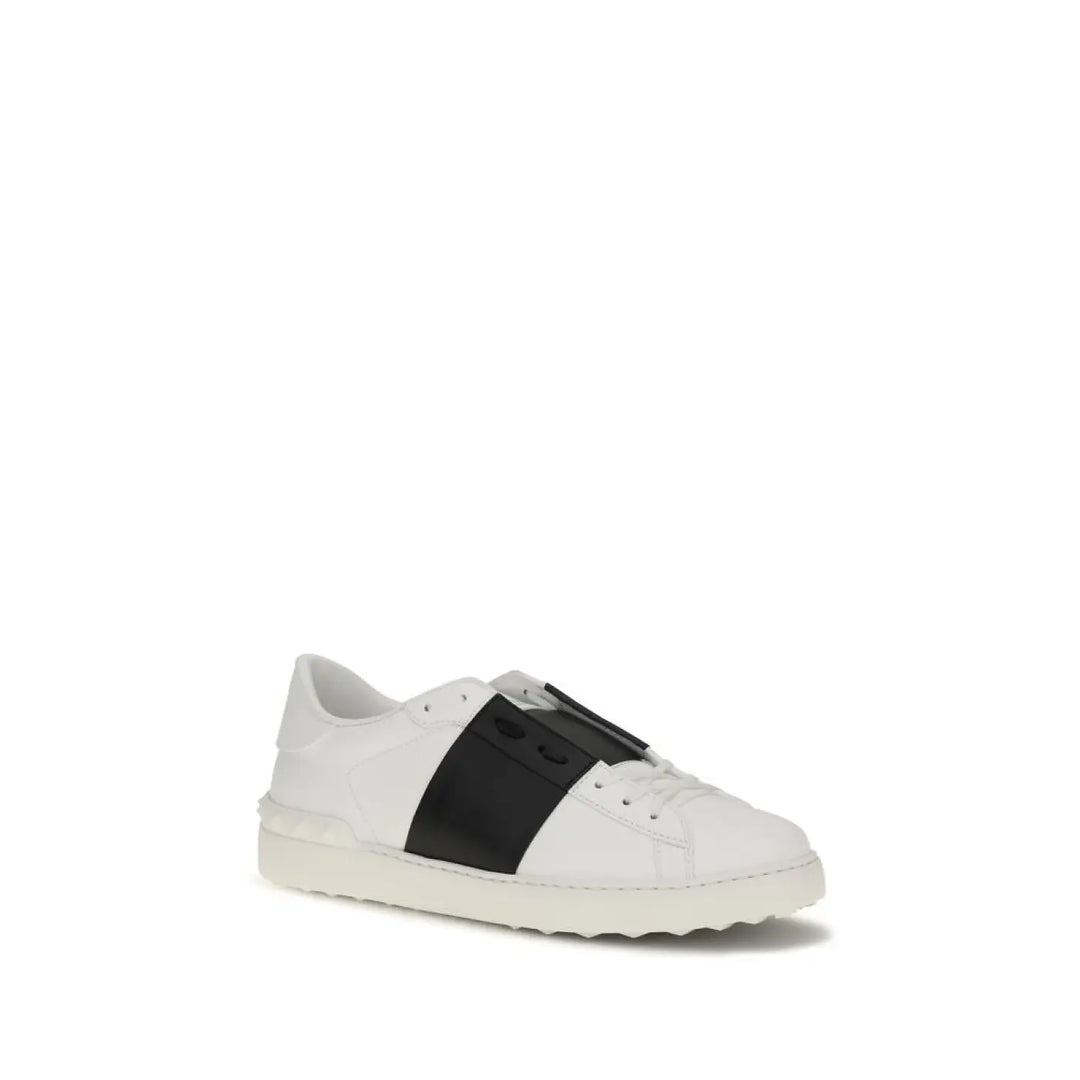 Valentino Garavani White Calf Leather Bos Taurus Low Top Sneakers