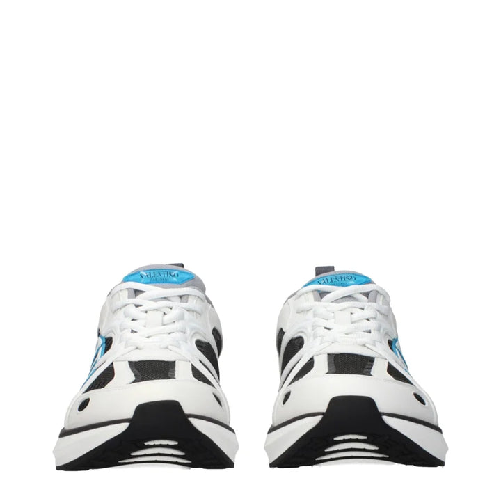 Valentino Garavani White Fabric Athletic Sneakers