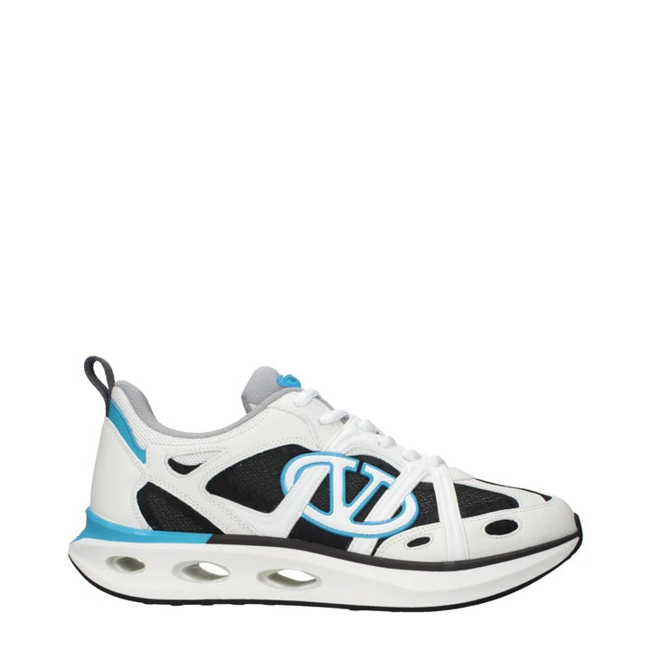 Valentino Garavani White Fabric Athletic Sneakers