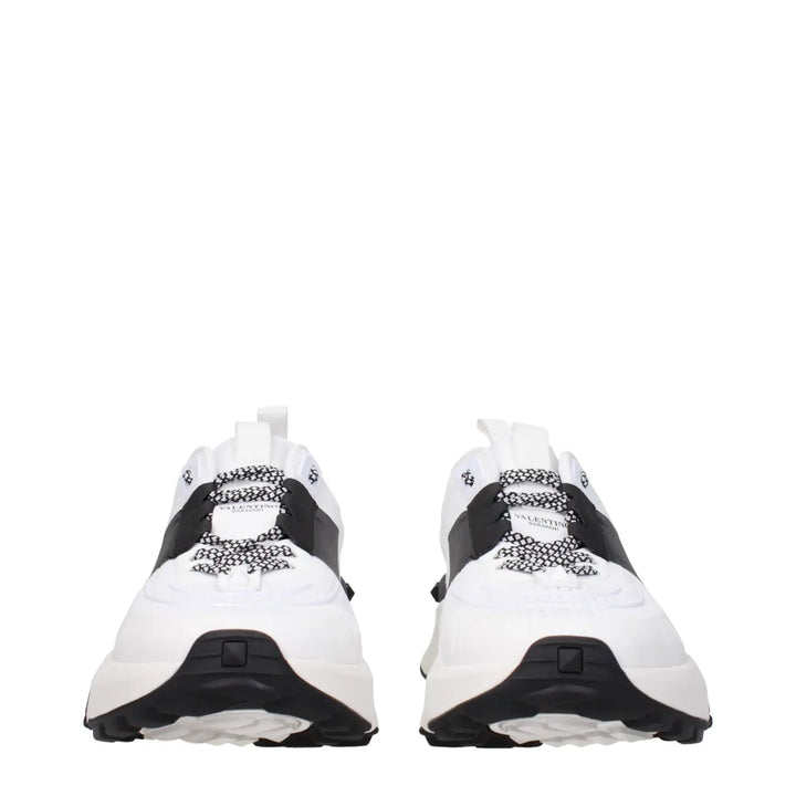 Valentino Garavani White Fabric Athletic Sneakers