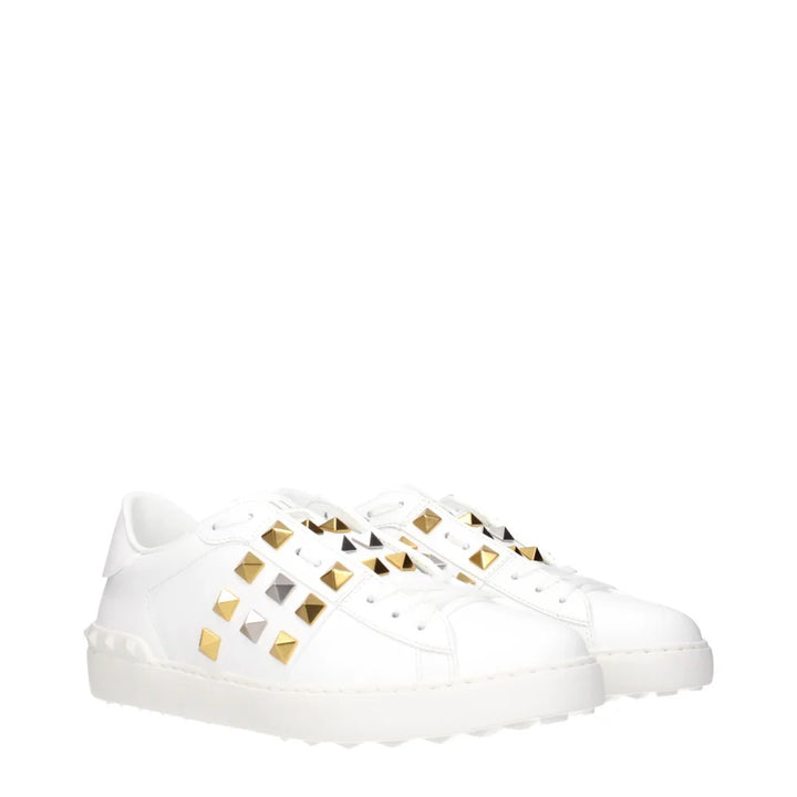 Valentino Garavani White Leather Low Top Sneakers
