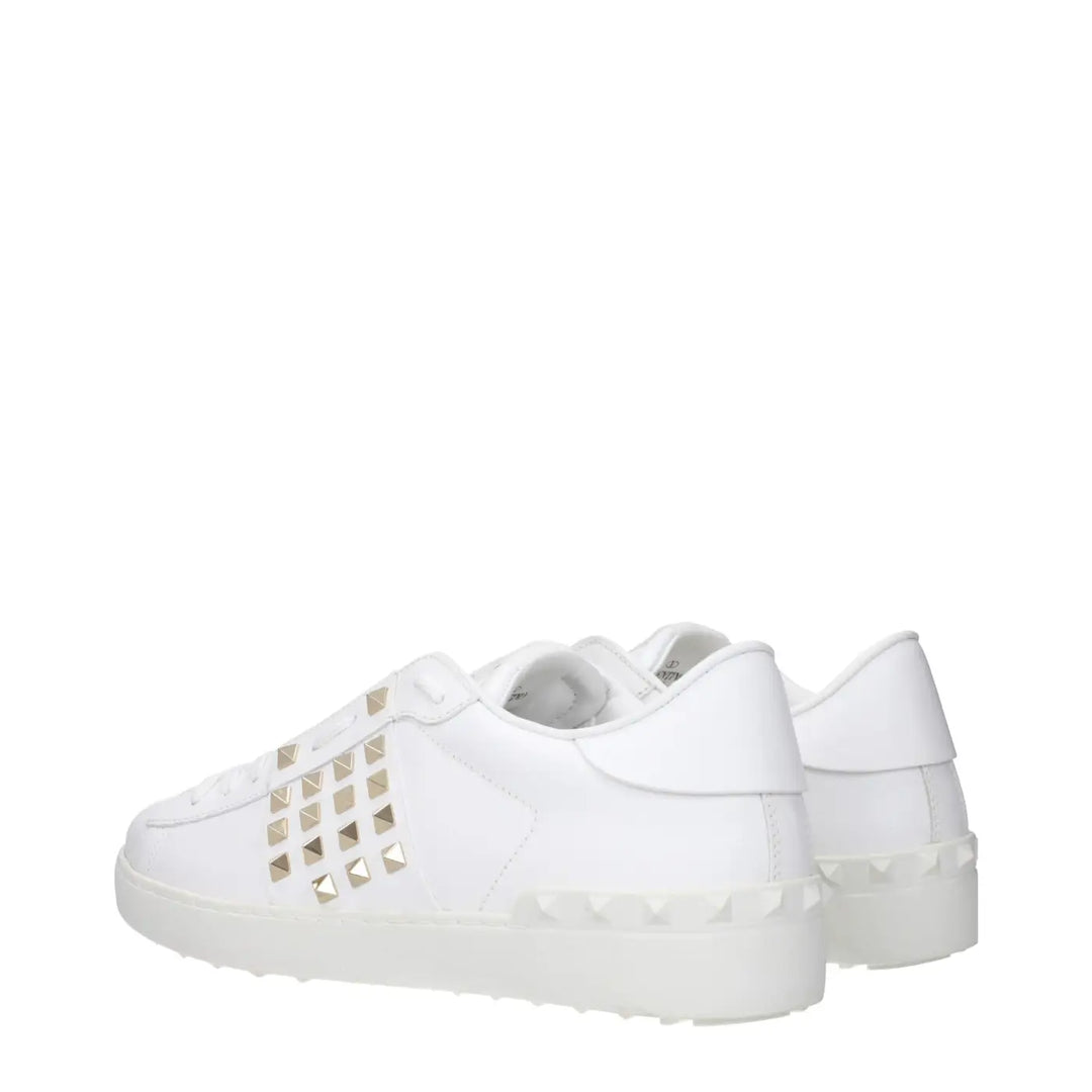 Valentino Garavani White Leather Low Top Sneakers
