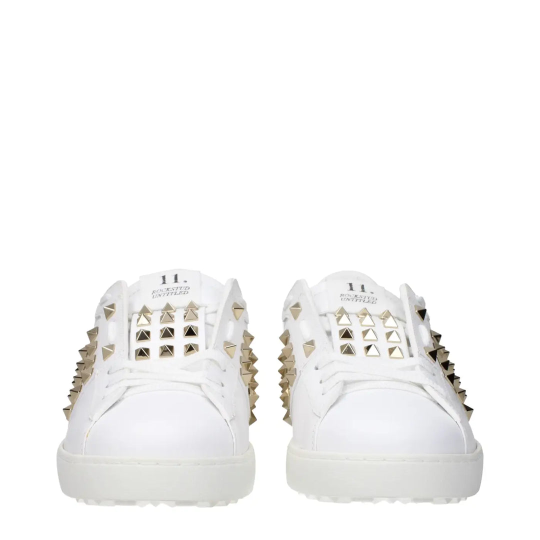 Valentino Garavani White Leather Low Top Sneakers