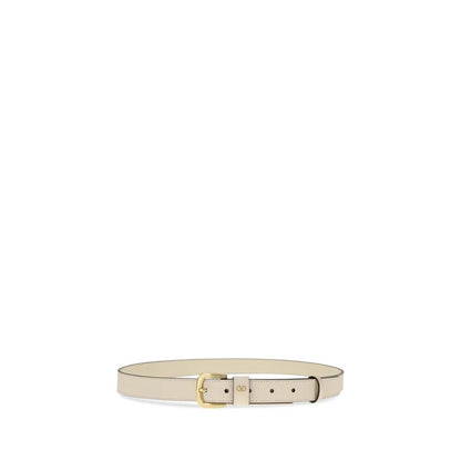 Valentino Garavani White Leather Regular Belt