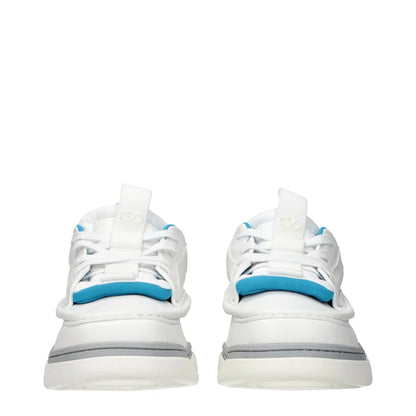 Valentino Garavani White Leather Sneakers with Iconic Logo Detailing