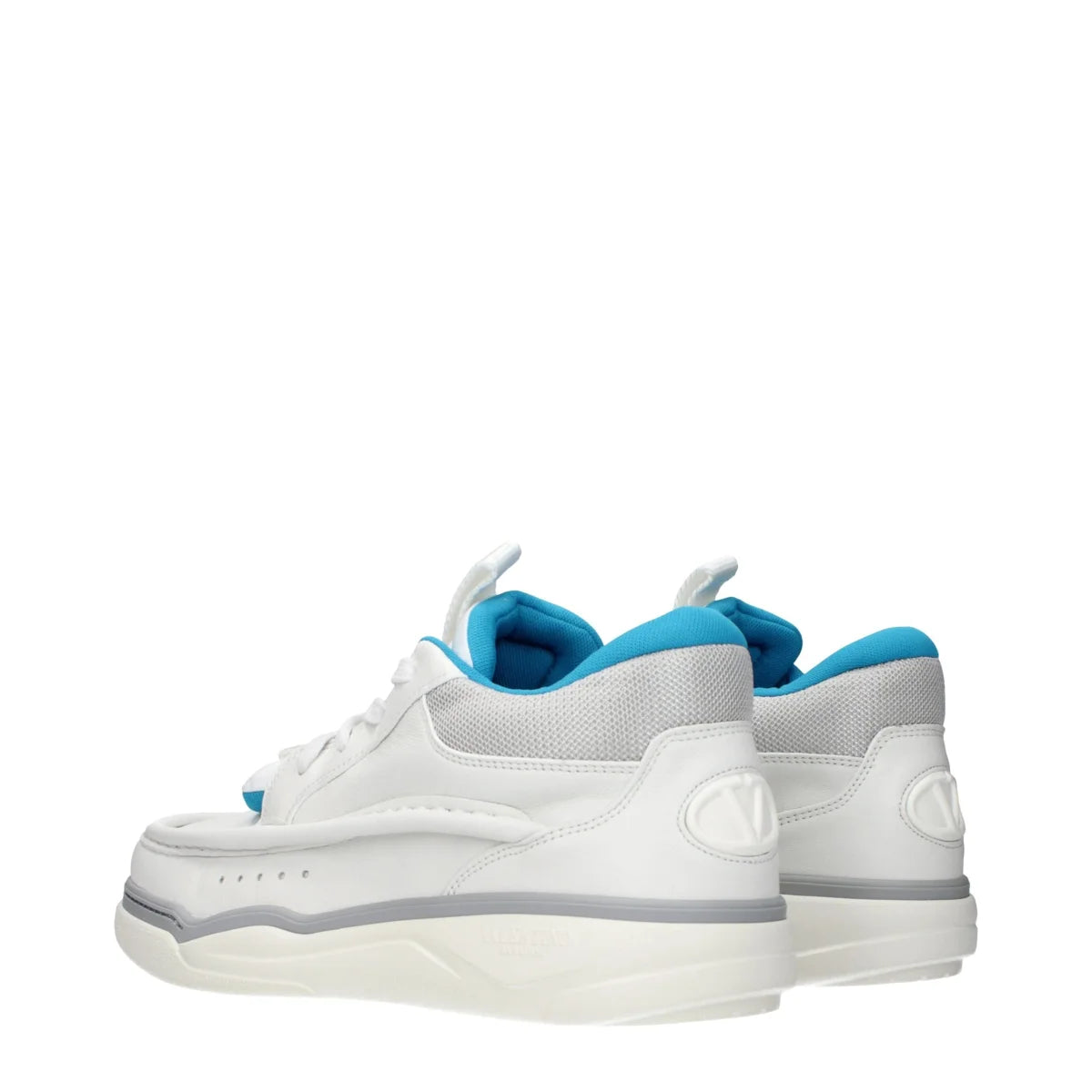 Valentino Garavani White Leather Sneakers with Iconic Logo Detailing