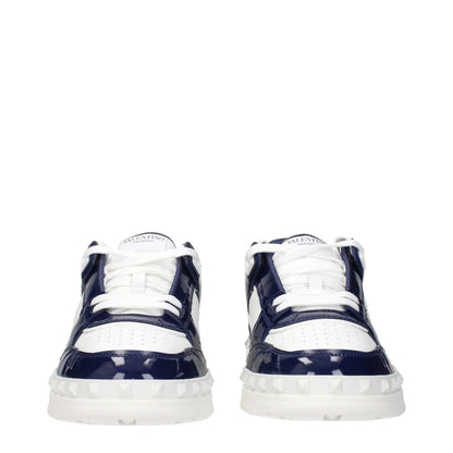 Valentino Garavani White Leather Sneakers with Studs and Logos