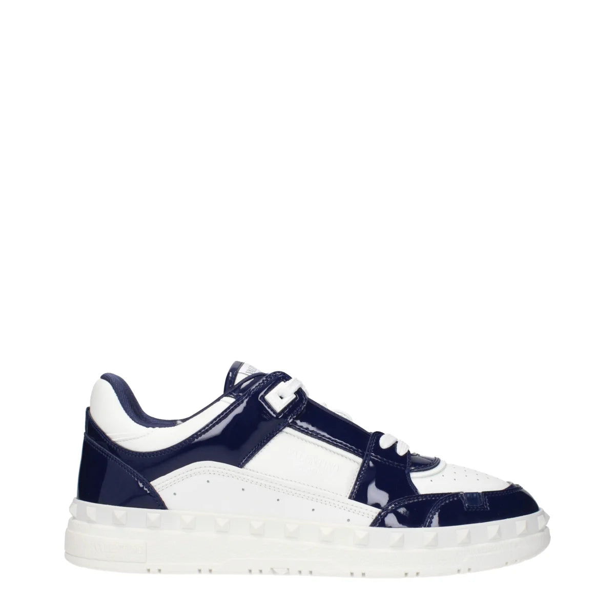 Valentino Garavani White Leather Sneakers with Studs and Logos