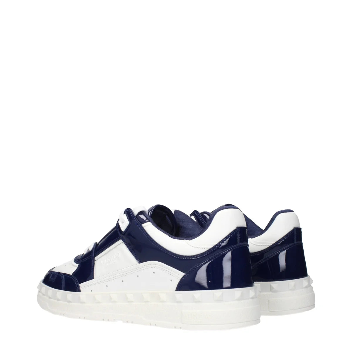 Valentino Garavani White Leather Sneakers with Studs and Logos