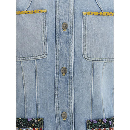 Valentino Light Blue Cotton Denim Jacket