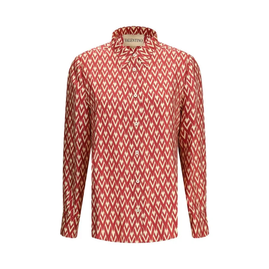 Valentino Multicolor Silk Pattern Shirt
