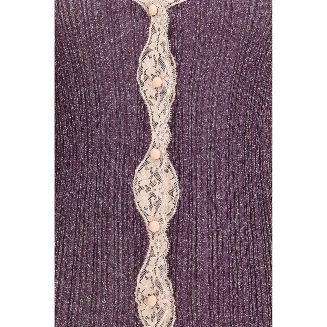 Valentino Purple Viscose Cardigan