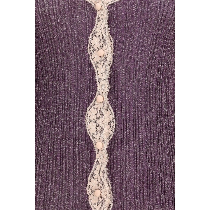 Valentino Purple Viscose Cardigan