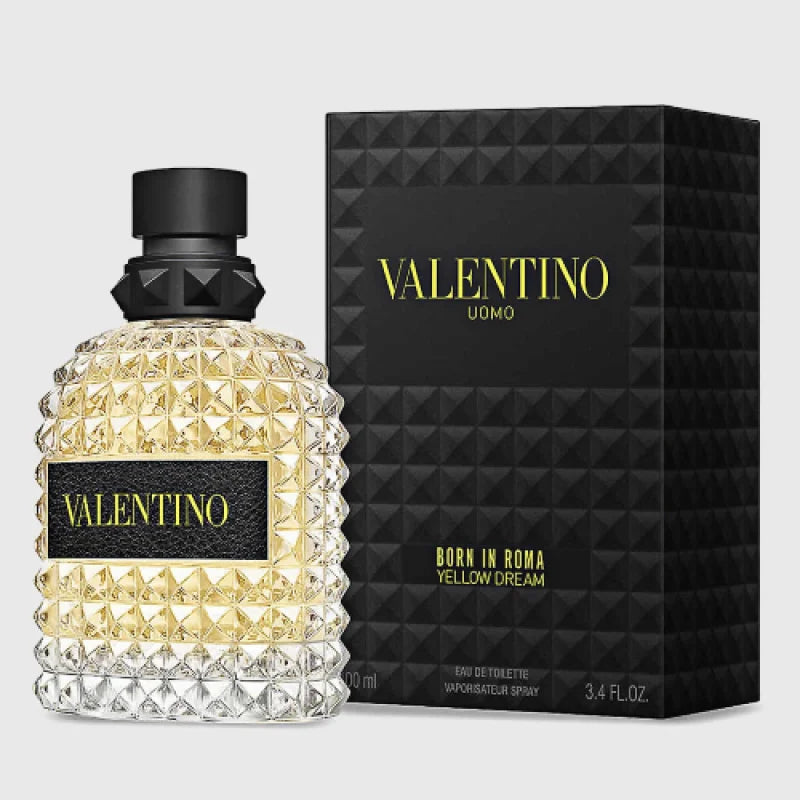 Valentino Men’s Cologne - Uomo Born Roma Yellow Dream Italian Tangerine Explosion