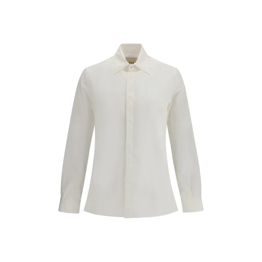 Valentino White Cotton Dress Shirt
