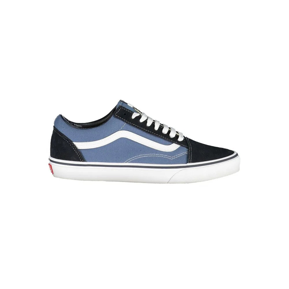 Vans Blue Leather Old Skool Sneakers for Bold Streetwear Style