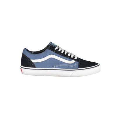 Vans Blue Leather Old Skool Sneakers for Bold Streetwear Style