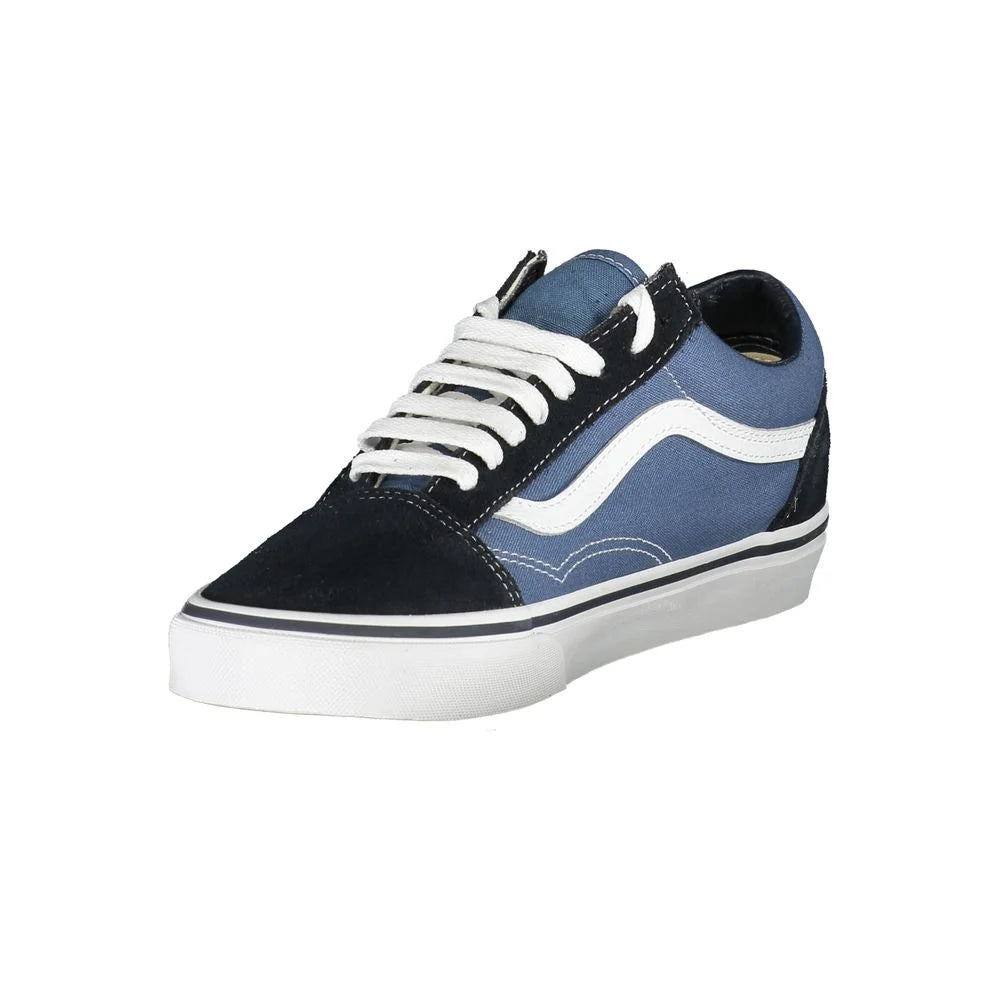 Vans Blue Leather Old Skool Sneakers for Bold Streetwear Style