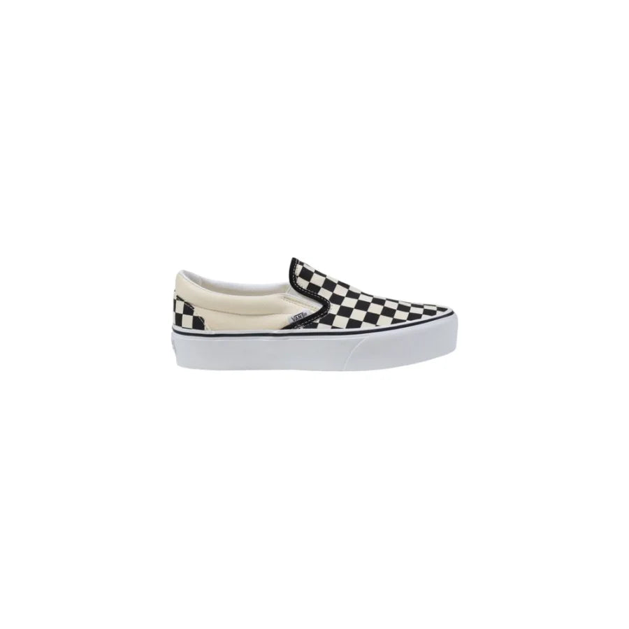 Vans White Fabric Platform Sneakers