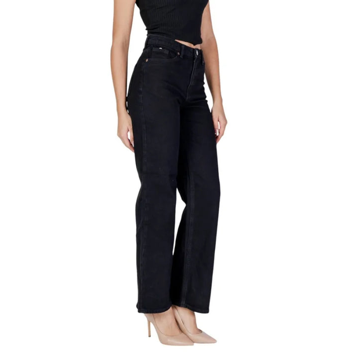 Vero Moda Black Cotton Mom Jeans