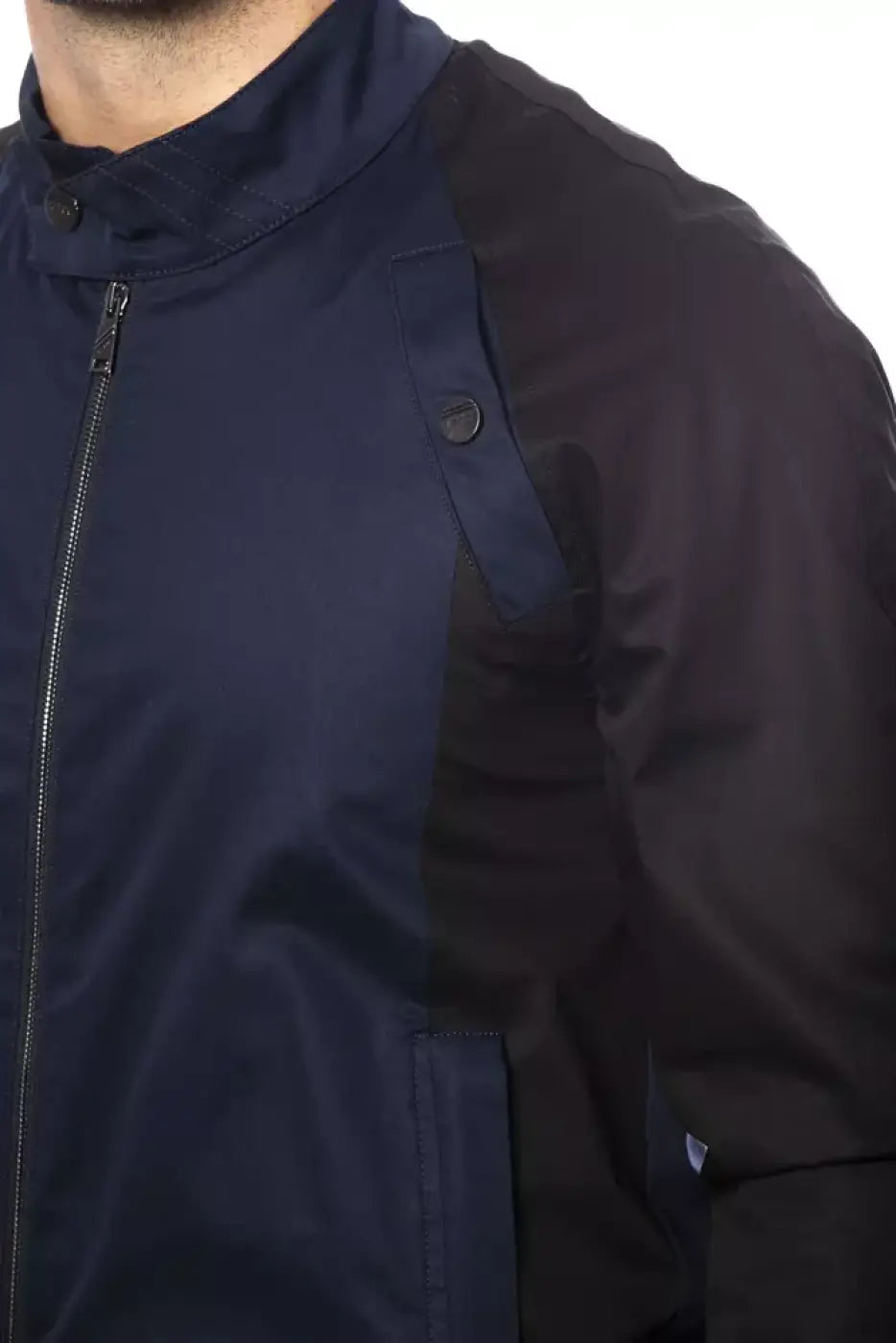 Verri Blue Cotton Men’s Bomber Jacket